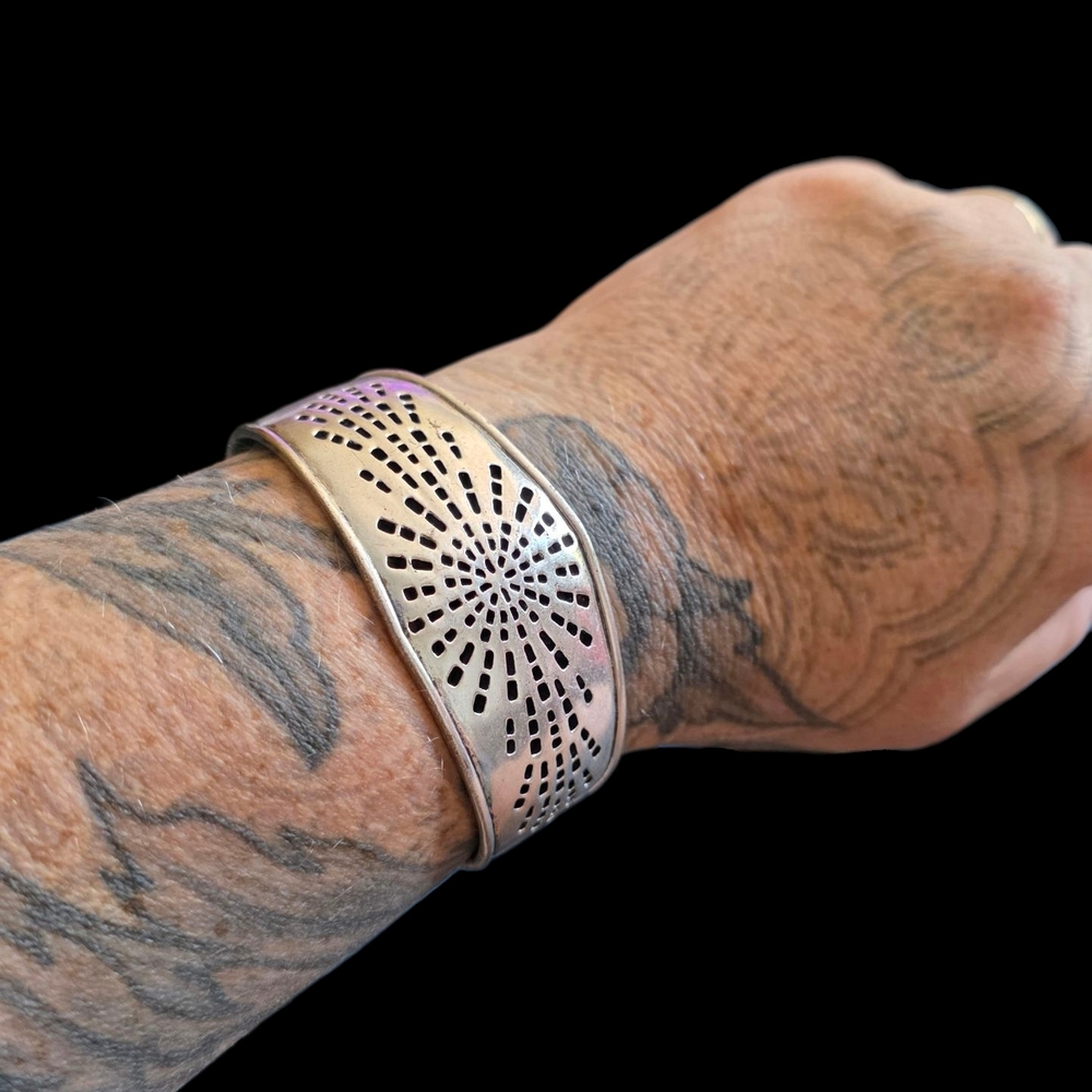 Lucky Brand Silver Hammered Cuff Bracelet